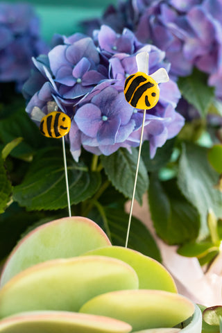 Bees Plant Stake  - Set of 2