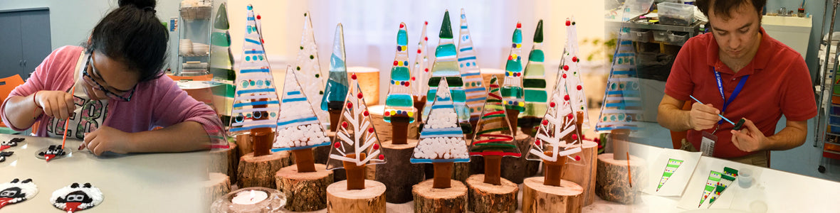 collage of artisans and decorations
