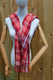 Begonias Plaid Woven Scarf