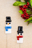 Snowman Plant Stakes  Set of 2
