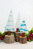 Christmas Trees in White  Marble – Set of 3