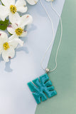 Delphinium Glass Necklace