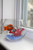 Crabby Catch Glass bowl