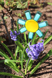 Teal Sunburst Garden Stake