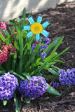 Teal Sunburst Garden Stake