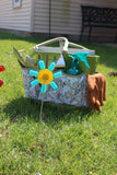 Teal Sunburst Garden Stake