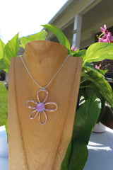 Violet Bloom Pendant and Chain