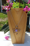 Violet Bloom Pendant and Chain