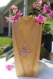 Violet Bloom Pendant and Chain