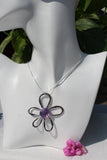 Violet Bloom Pendant and Chain
