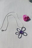 Violet Bloom Pendant and Chain