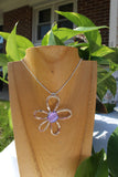 Violet Bloom Pendant and Chain