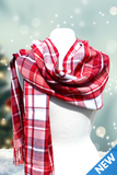 Begonias Plaid Woven Scarf