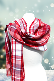 Begonias Plaid Woven Scarf