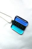 Blue Iris  pendant necklace