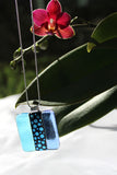 Blue Iris  pendant necklace
