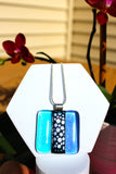 Blue Iris  pendant necklace