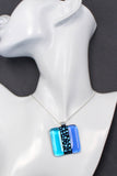 Blue Iris  pendant necklace