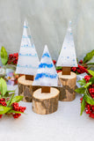 Christmas Trees in White  Marble – Set of 3
