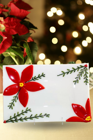 Poinsettia Platter
