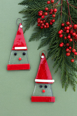 Red Hot Santa Ornament