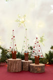 Christmas Trees in White- Set of 3