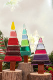 Christmas Trees in Multicolor- Set of 3