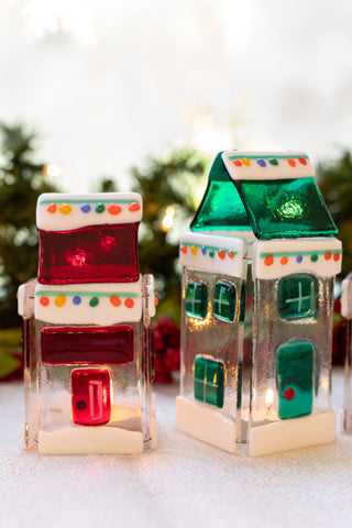 Houses Tealight Holders- Set of 2