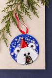 Snowy Polar Bear Ornament
