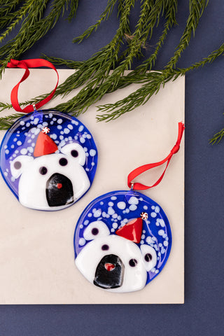 Snowy Polar Bear Ornament