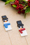 Snowman Plant Stakes  Set of 2