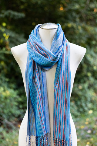 Natal Blue Woven Scarf