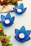 Sapphire Flora Candle Holder