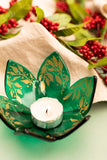 Emerald Flora Candle Holder