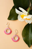 Belle Pink Drop Earrings