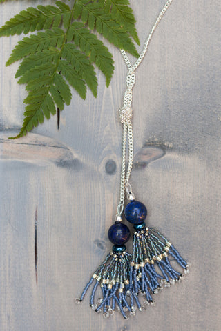 Lapis Chain and Tassel