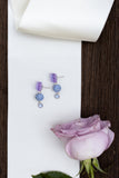 Amour Earrings in Shimmery Lavender