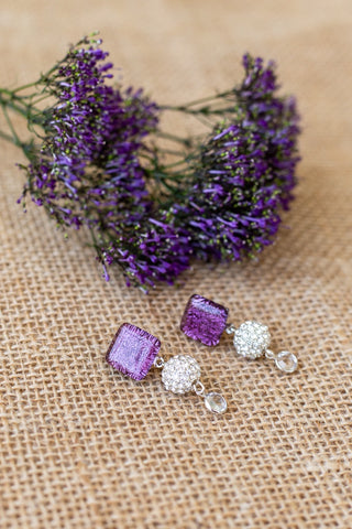 Amour Earrings in Shimmery Plum